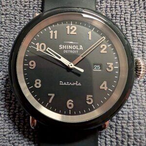 Shinola Detrola The Model D S0120161970 Black/Silver quartz - 43MM
